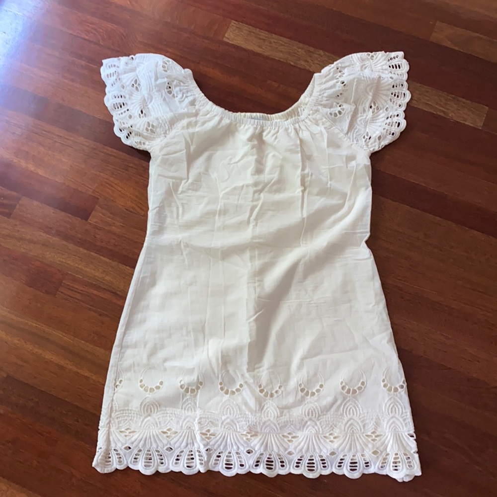 ASTARS Ivory/White Eyelet Dress